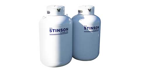 Image of two 420 lb propane cylinders 